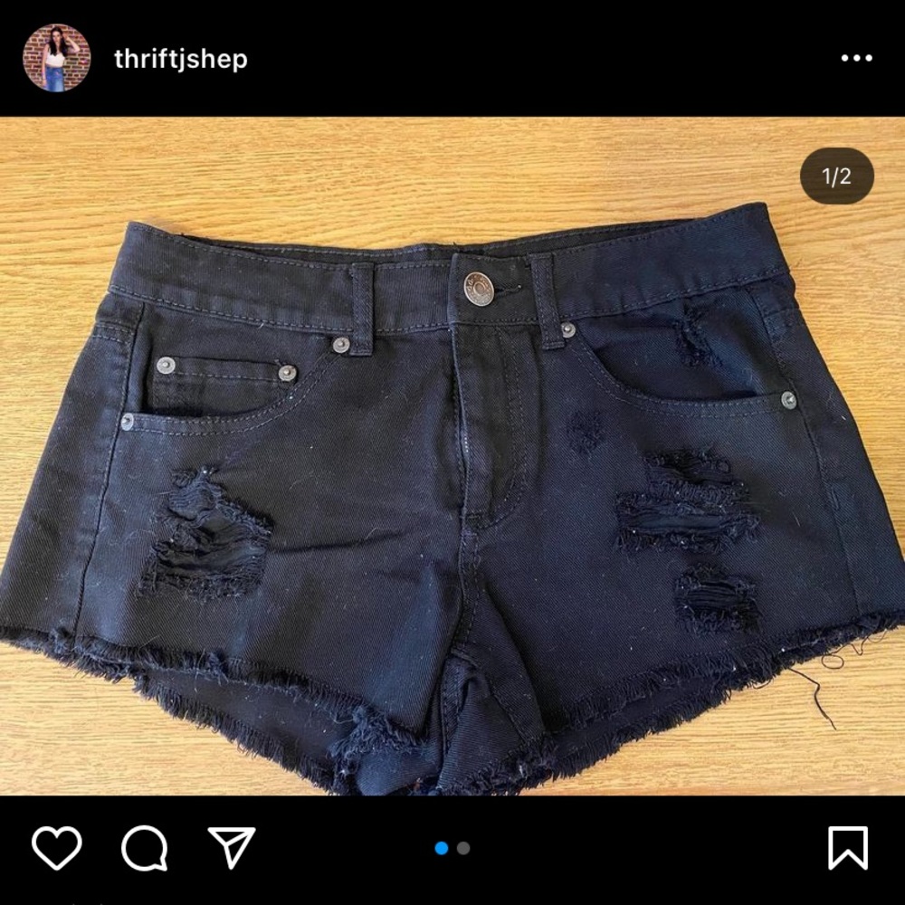 Mudd black denim shorts